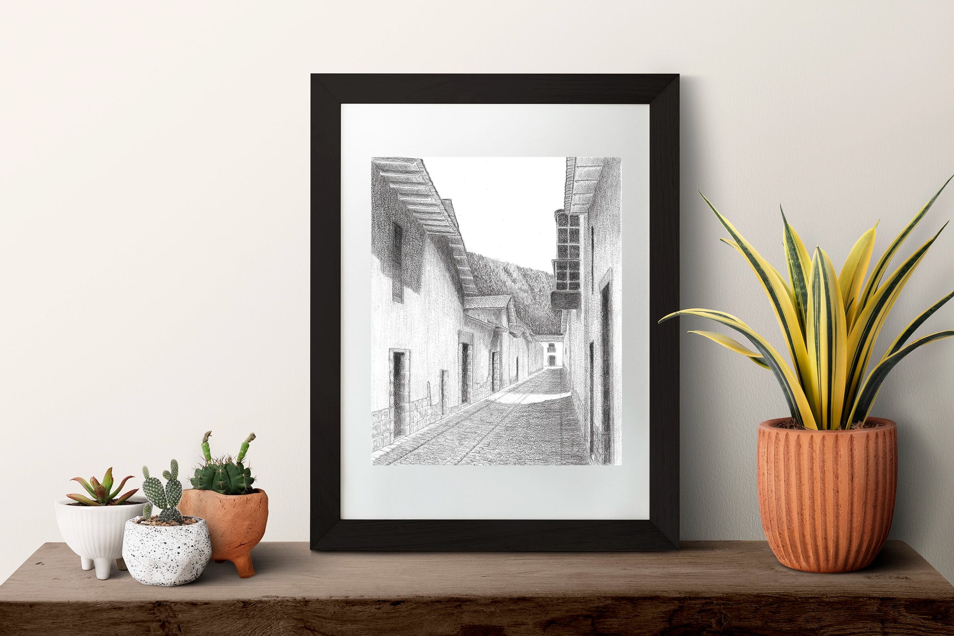 Mockup decorativo Barrio San Blas Cusco